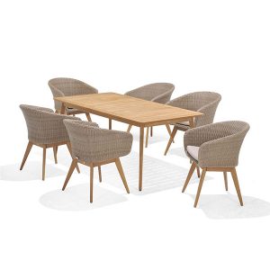 Hoouzy – Bàn ngoài trời Martinique 6-seater dining set