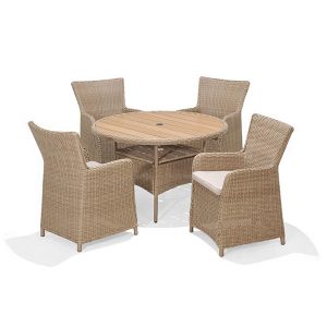 Hoouzy – Bàn ngoài trời Martinique 4-seater dining set