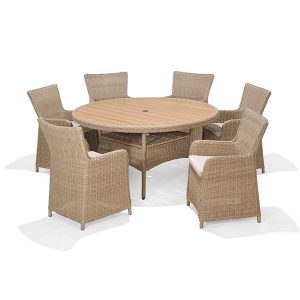 Hoouzy – Bàn ngoài trời Martinique 6-seater deluxe set